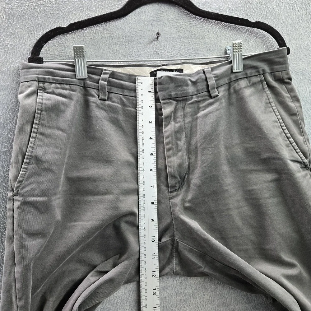 Banana Republic Men Pants 32X30 Gray Chino Twill‎ Aiden 28